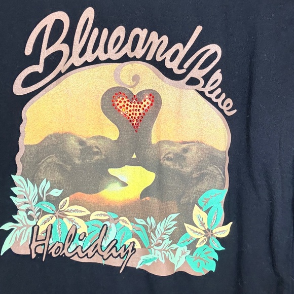 POL Black Elephant Long Sleeve Top size M - Picture 2 of 4